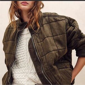 Free people Dolman Quilted Knit Jacket